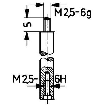 Extension for measuring insert from hardened steel without probes